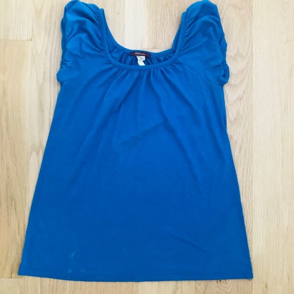 Royal Blue Ruffle tee - Picture 1 of 1